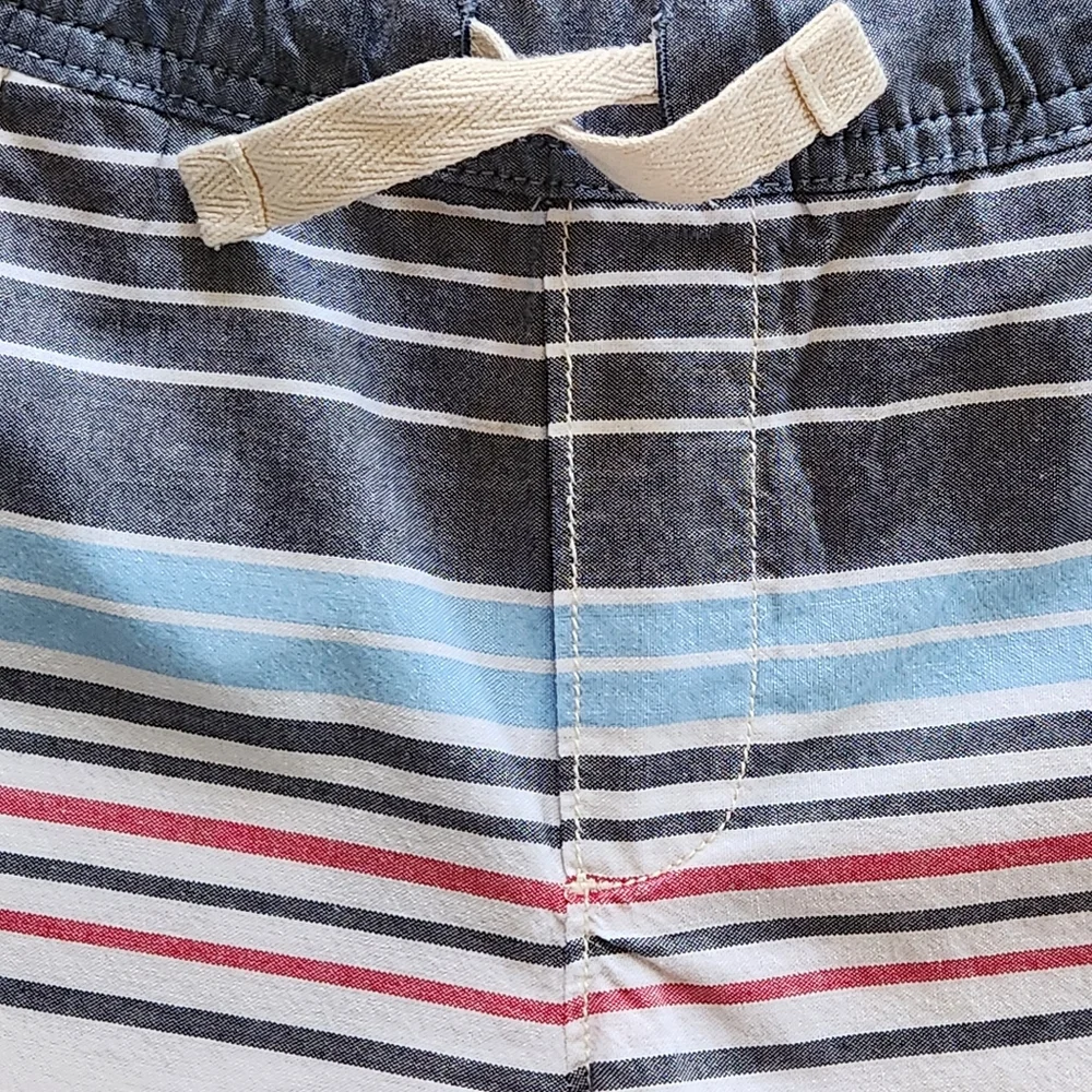 Nautica Boys Striped Shorts Size 10 Colors red white dark and light blue